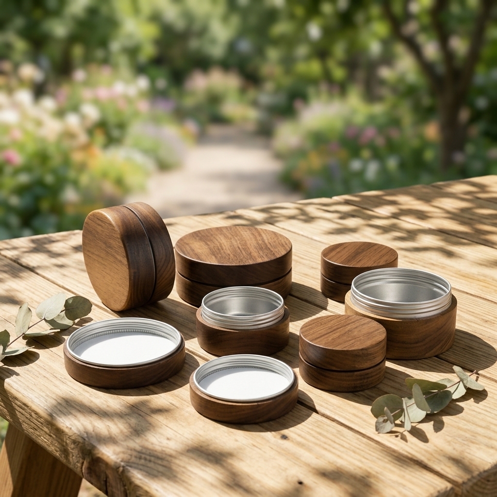 Custom Engrave logo Natural Skincare 5g 15g 30g 50g 100g 200g Cream Jar Bamboo Cosmetic Jars with Aluminum Liners Custom Engrave logo Natural Skincare 5g 15g 30g 50g 100g 200g Cream Jar Bamboo Cosmetic Jars with Aluminum Liners