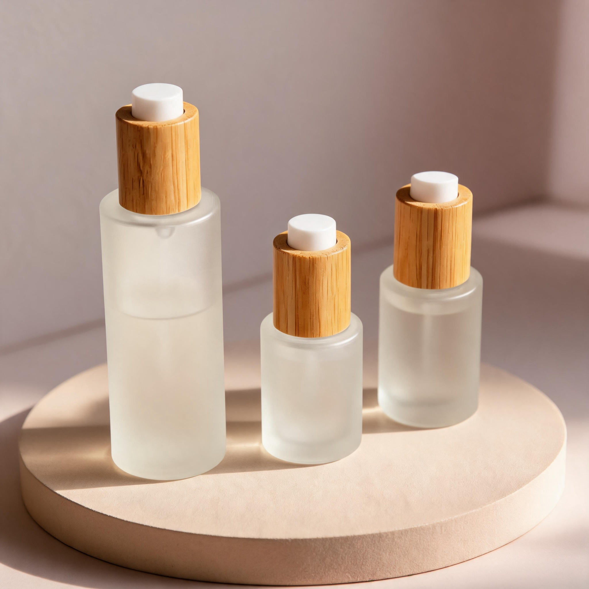 Frosted Glass Emulsion Spray Bottle Toner Bottle High - Grade Cream Jar Bamboo Cap Frosted Glass Spray Bottle Spray Bottle Frosted Glass Emulsion Spray Bottle Toner Bottle High - Grade Cream Jar Bamboo Cap Frosted Glass Spray Bottle Spray Bottle