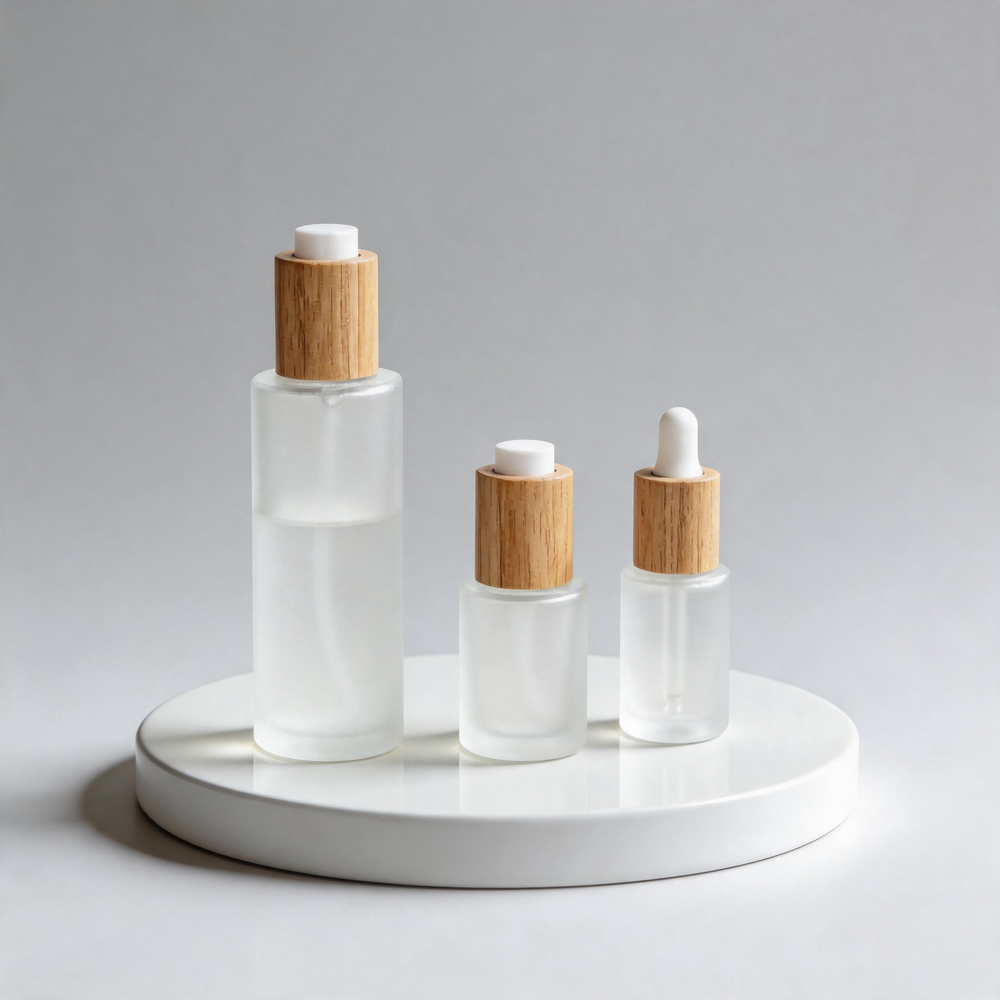 Bamboo Collar Glass Dropper Bottle for Skincare Oil & Serum Packaging Bamboo Collar Glass Dropper Bottle for Skincare Oil & Serum Packaging