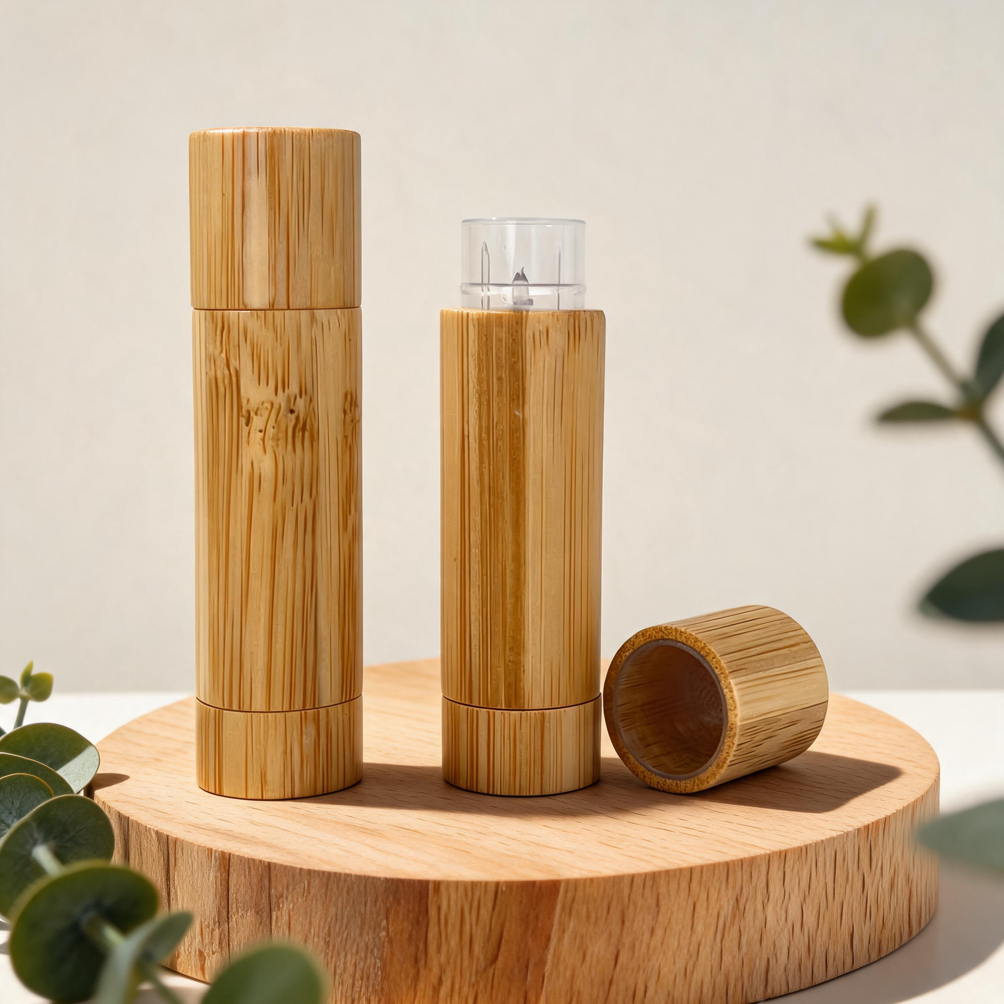 Reusable Eco-Friendly Bamboo Lipstick Tubes Lip Gloss Containers Ideal Daily Use Travel and Makeup Storage Lip Balm Tube Reusable Eco-Friendly Bamboo Lipstick Tubes Lip Gloss Containers Ideal Daily Use Travel and Makeup Storage Lip Balm Tube