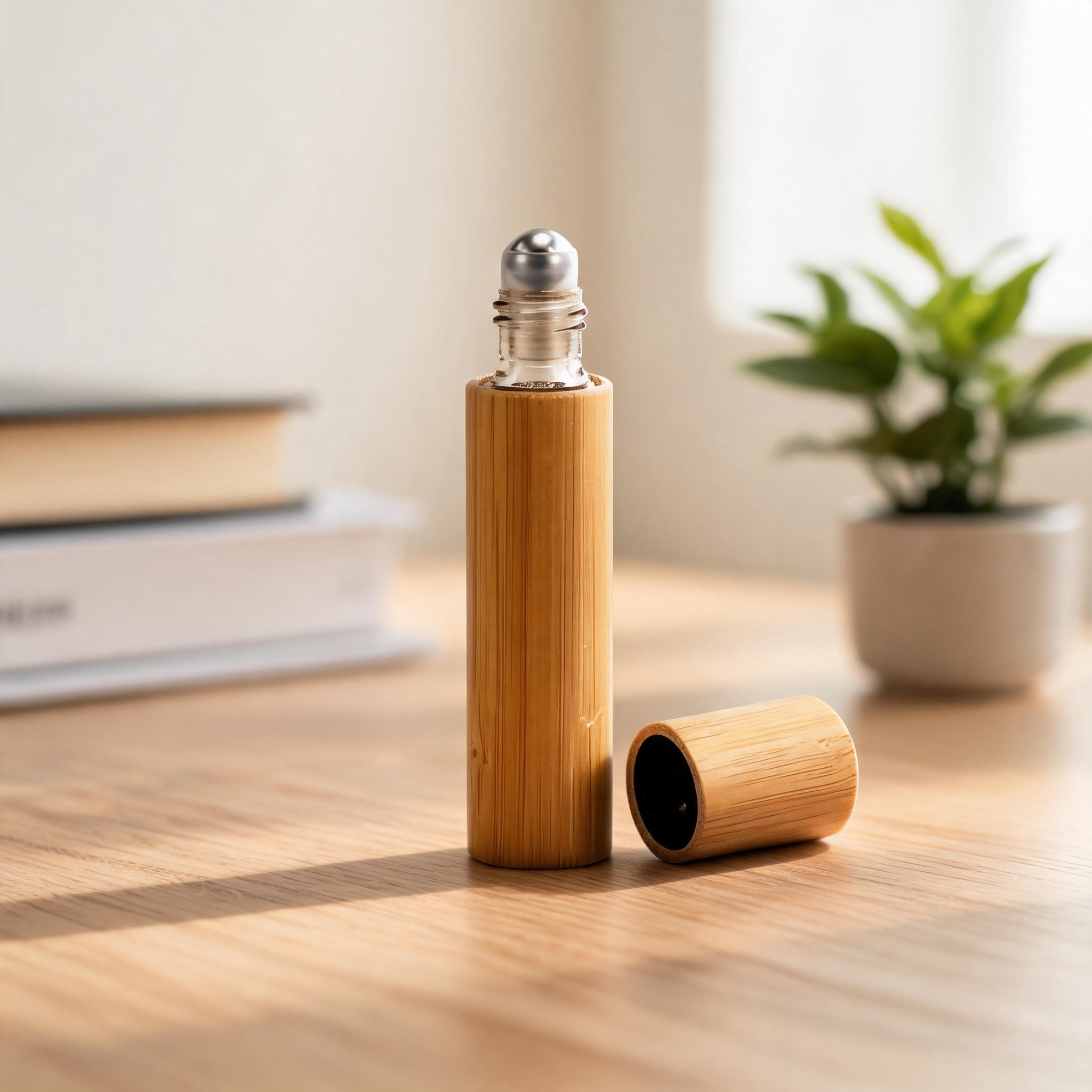 Eco Friendly Wooden 10ml Perfume Essential Oil Full Bamboo Roller Bottle with Steel Roller Ball Bamboo Cosmetic Packaging Eco Friendly Wooden 10ml Perfume Essential Oil Full Bamboo Roller Bottle with Steel Roller Ball Bamboo Cosmetic Packaging