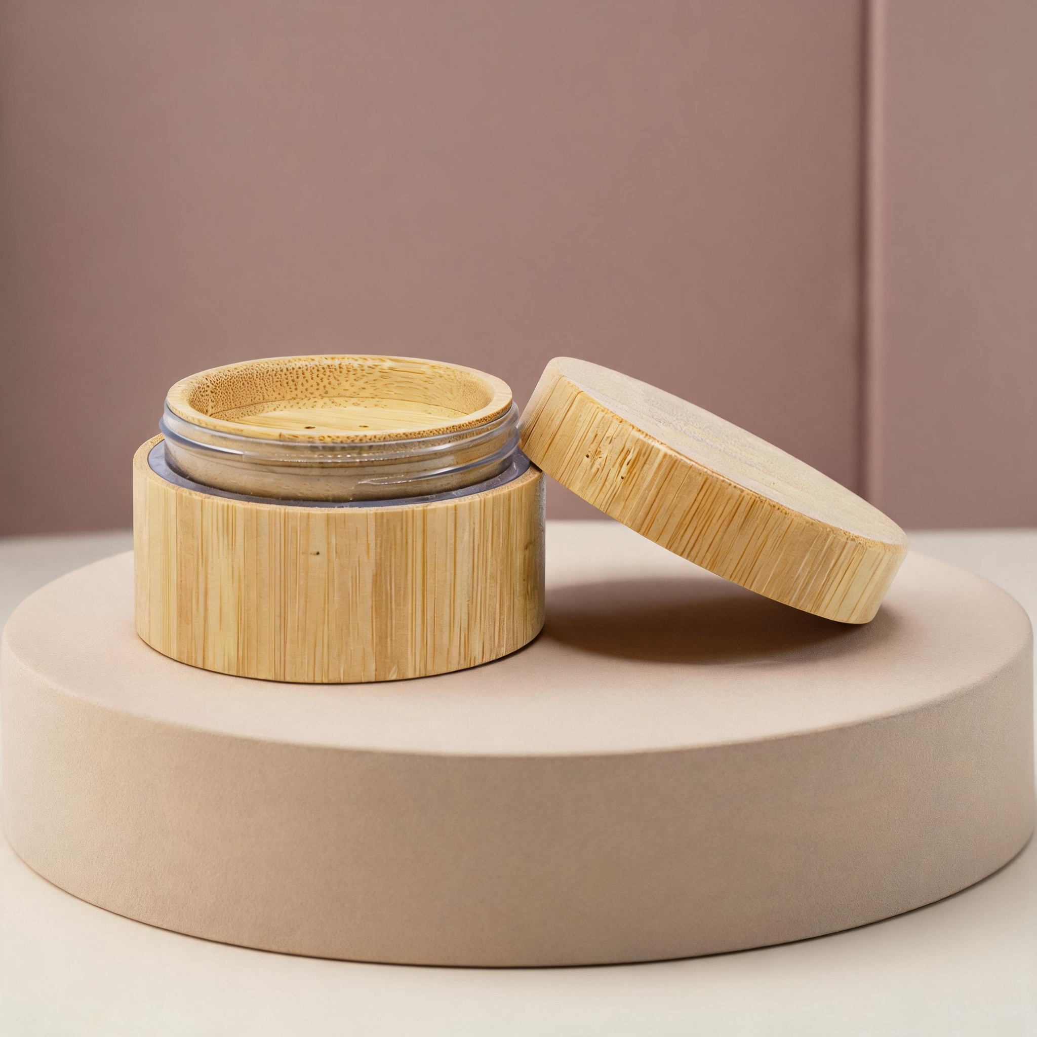 Bamboo Loose Powder Jar Interior Elegant Design Practical Solution Makeup Bags Dressers and Travel Loose Powder Container Bamboo Loose Powder Jar Interior Elegant Design Practical Solution Makeup Bags Dressers and Travel Loose Powder Container