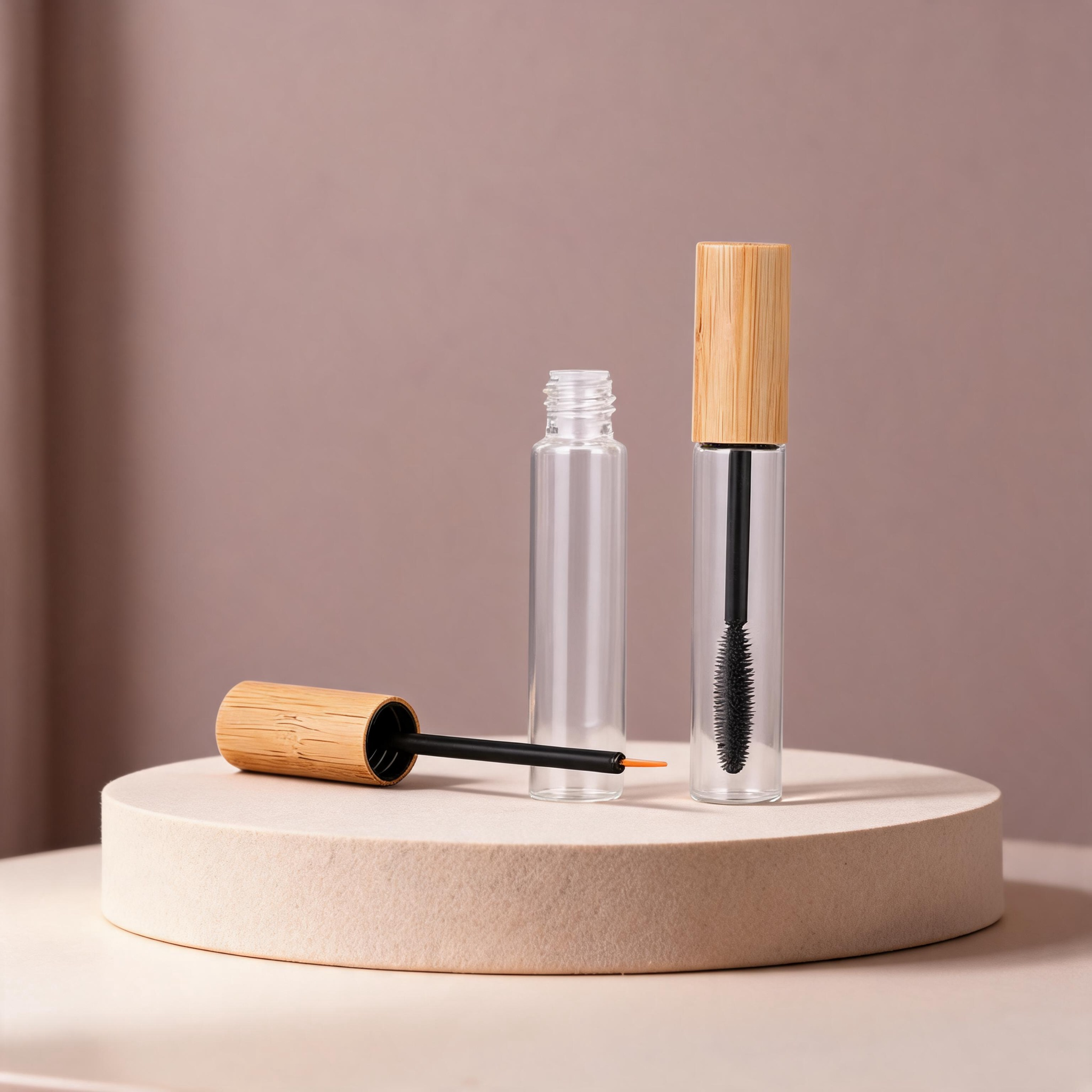 Lip Gloss Eyeliner Tubes Container Bottle with Wand Bamboo Wood Packaging Bamboo Cap Home Travel Studio Use Mascara Tube Lip Gloss Eyeliner Tubes Container Bottle with Wand Bamboo Wood Packaging Bamboo Cap Home Travel Studio Use Mascara Tube