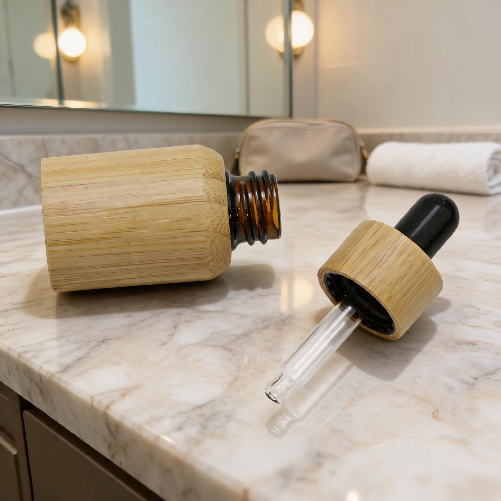 30Ml Bamboo Glass Essence Oil Dropper Bottles with Plastic Screw Cap Ideal Spa Massage and Diy Beauty Products Dropper Bottle 30Ml Bamboo Glass Essence Oil Dropper Bottles with Plastic Screw Cap Ideal Spa Massage and Diy Beauty Products Dropper Bottle