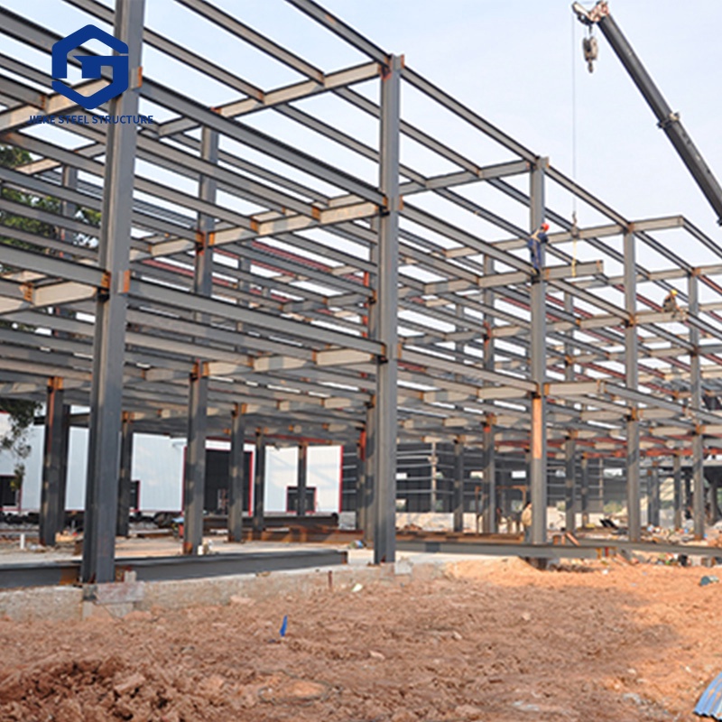 1000 Square Meter Prefabricated Ready Made Steel Structure Workshop Building For Food Factory