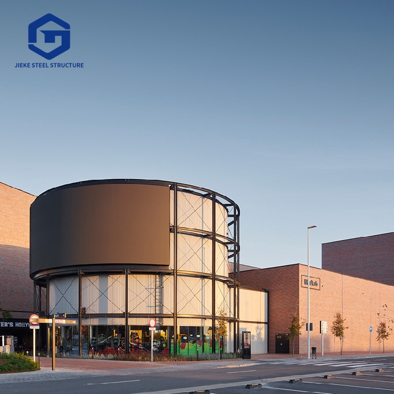 Multi-layer industrial steel structure building structure, suitable for shopping malls and commercial purposes