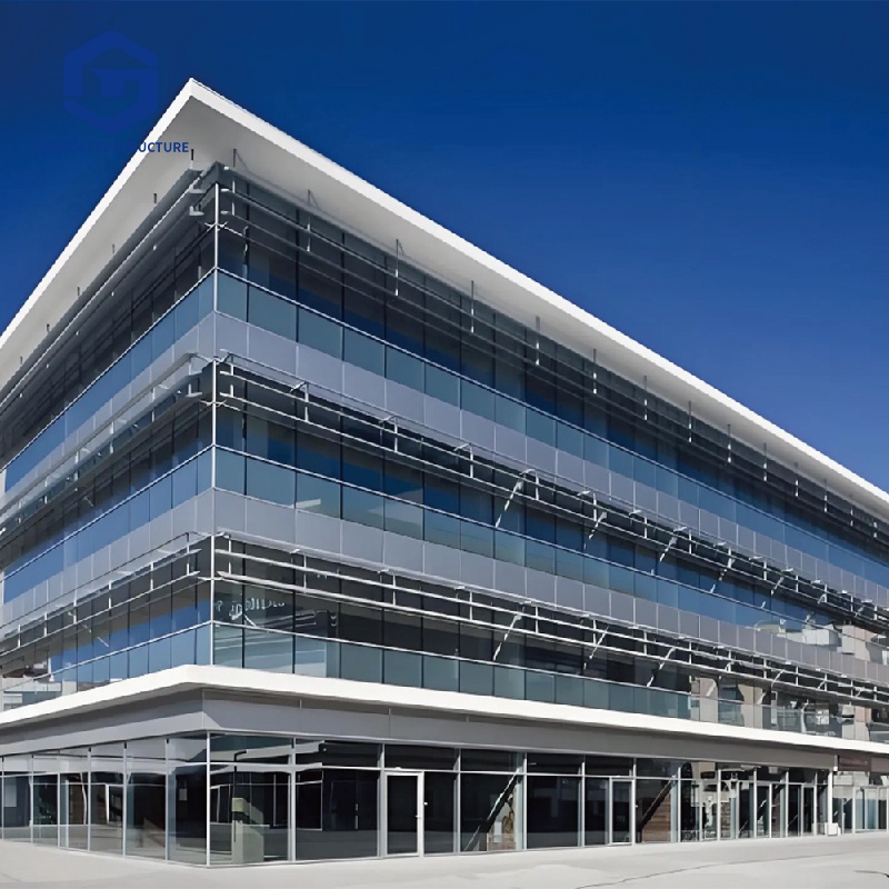 Multi-layer industrial steel structure building structure, suitable for shopping malls and commercial purposes