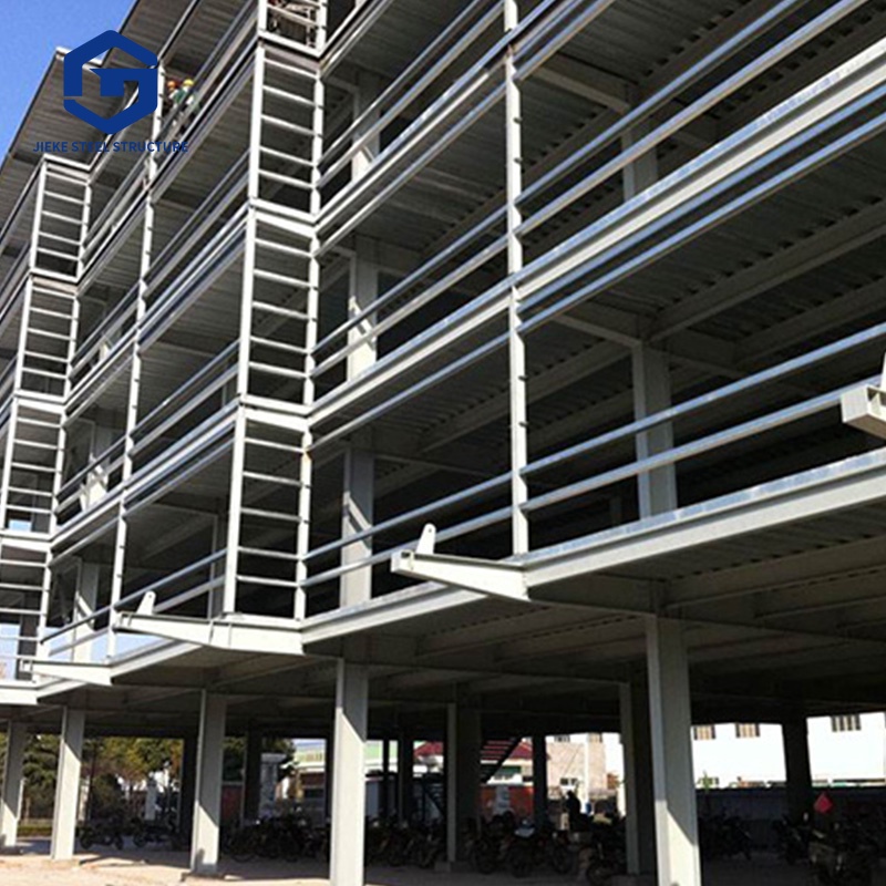 A multi-story high-strength steel structure building for office and residential purposes