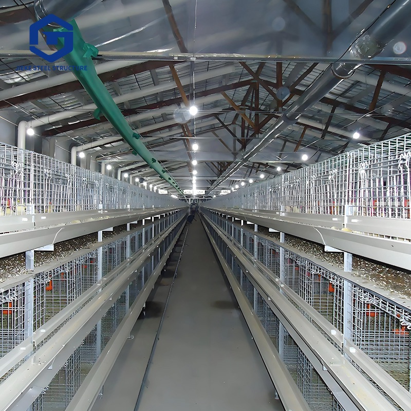 Large Scale Commercial Poultry Farm Prefabricated Metal Building Prefab Steel Structure Poultry House