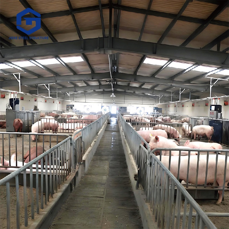 Low-cost prefabricated steel frame pigsty construction, suitable for pig farm construction