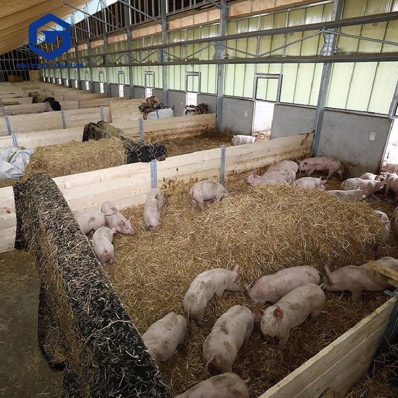 Free Range Steel Structure Poultry Pig Farm House Prefab Metal Piggery Shed 