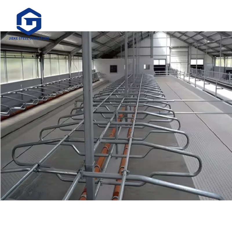 Custom Durable Steel Structure Cow Barn Prefabricated Ventilated Shed