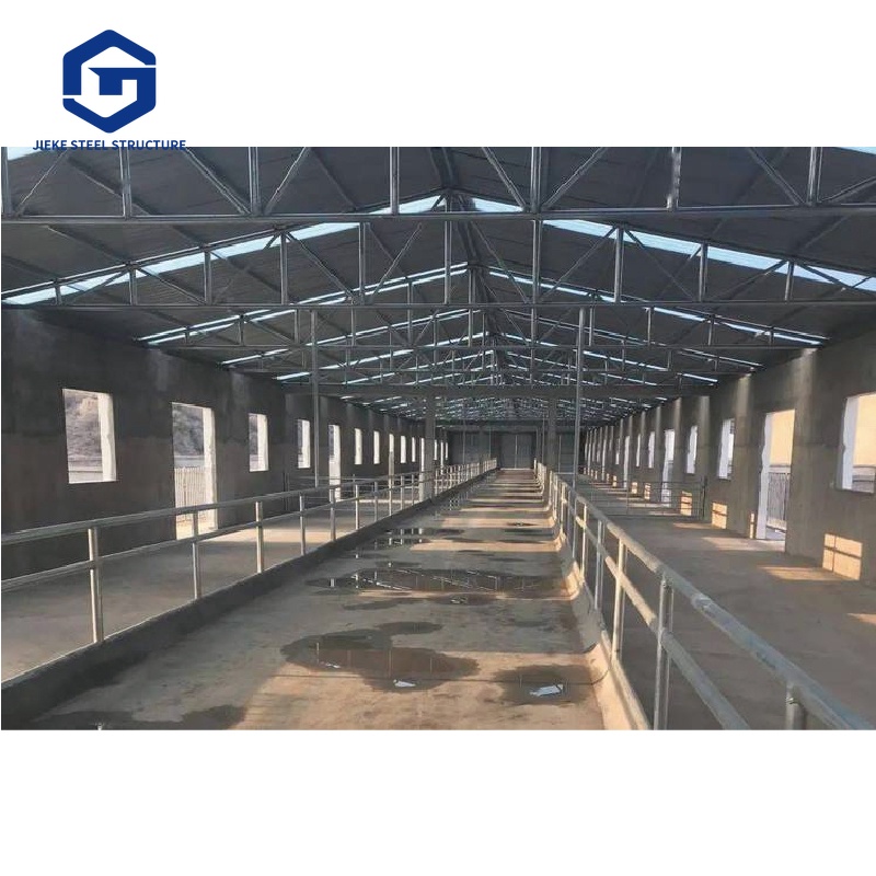 Custom Durable Steel Structure Cow Barn Prefabricated Ventilated Shed