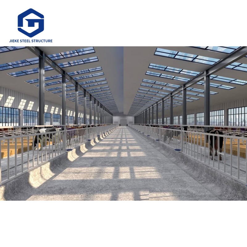 Prefab Cow Sheds Light Steel Frame Cowshed Metal Structure Cattle Farml House Building Construction