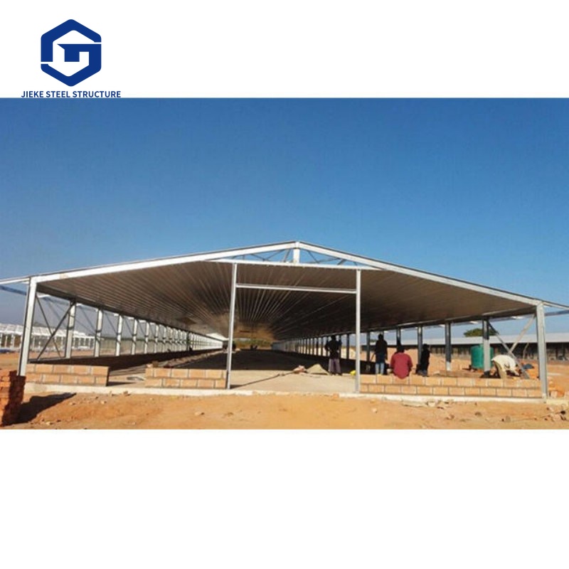 Prefab Cow Sheds Light Steel Frame Cowshed Metal Structure Cattle Farml House Building Construction