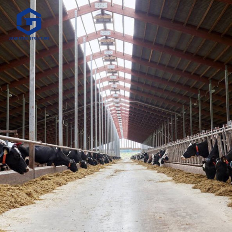 Farmhouse barn, cattle shed, steel structure prefabricated livestock shed
