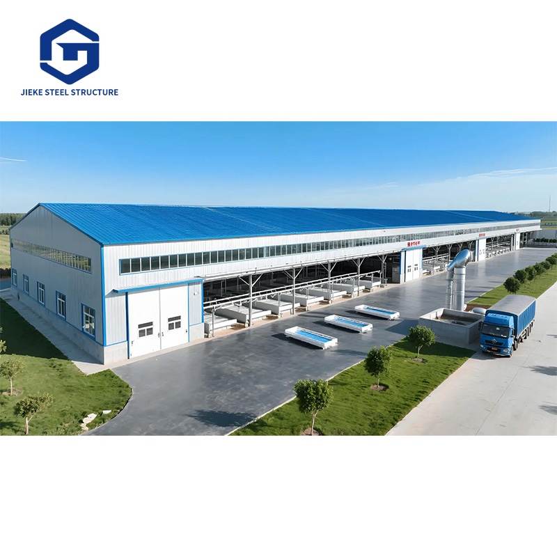 Modern Prefab Steel Structure Farm Building Economical Light-Weighted Barn House Dairy Cow Sheep Goat Chicken House Cattle Farm