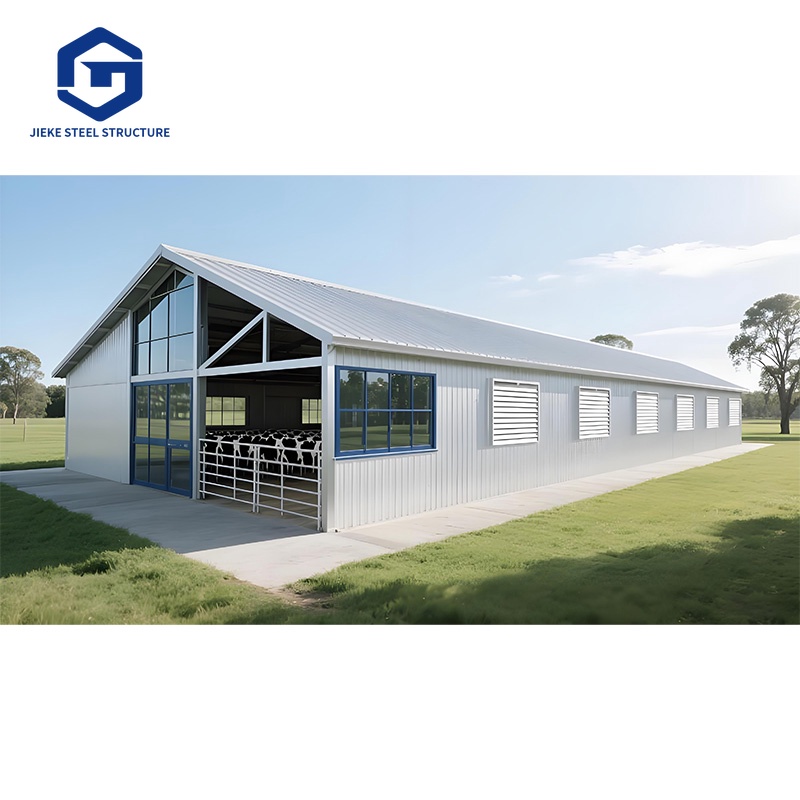 Prefabricated Poultry Shed FRP Plate Steel Structure Goat Sheep Cow Cattle House Farmhouse Jimei Precision Modern Design