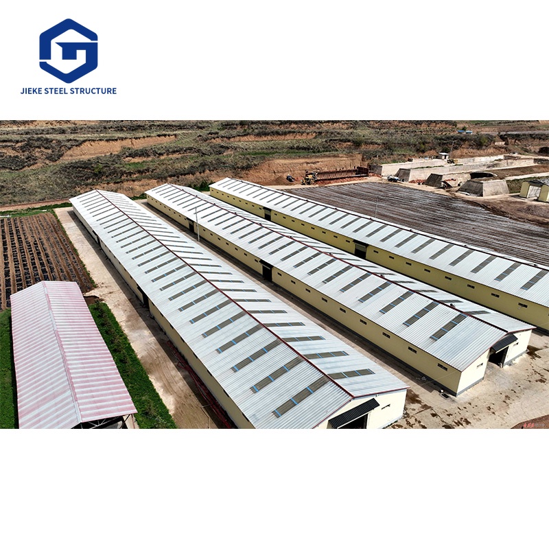 Prefabricated Poultry Shed FRP Plate Steel Structure Goat Sheep Cow Cattle House Farmhouse Jimei Precision Modern Design