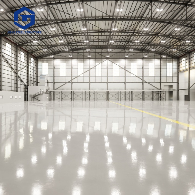 Customized Design Prefabricated Steel Structure Aircraft Hangar with Large Span Steel Frame Aircraft Hangar Building