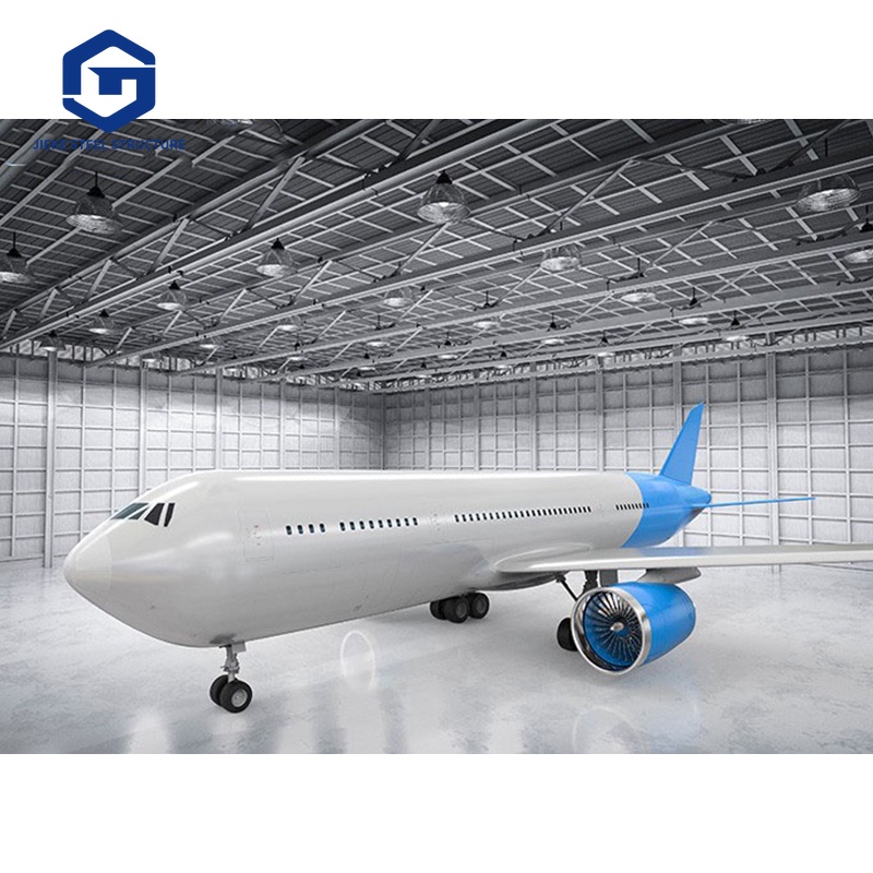 Large Span Metal Warehouse Buildings Modern Design Construction Steel Airplane Hangar