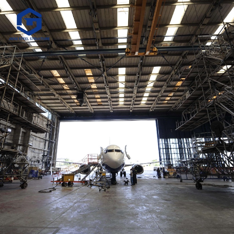 Large Span Metal Warehouse Buildings Modern Design Construction Steel Airplane Hangar