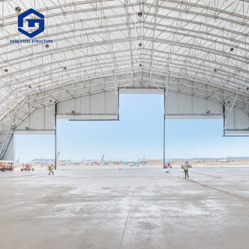 Large Span Metal Warehouse Buildings Modern Design Construction Steel Airplane Hangar