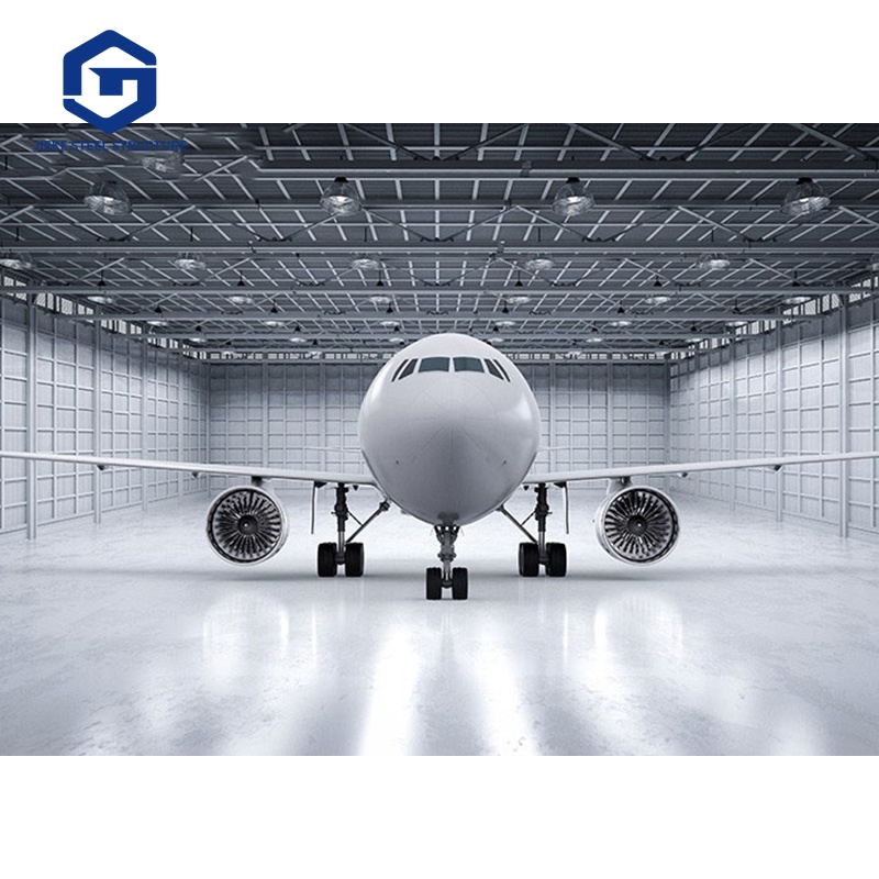 Large Span Metal Warehouse Buildings Modern Design Construction Steel Airplane Hangar