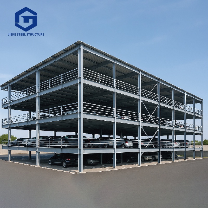 Removable Galvanized Steel Floor Multi Levels Steel Structure Car Parking Building Lot