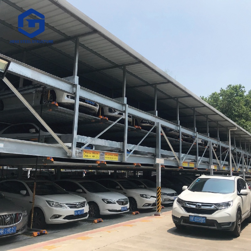 Customized steel structure frame and multi-story parking structure