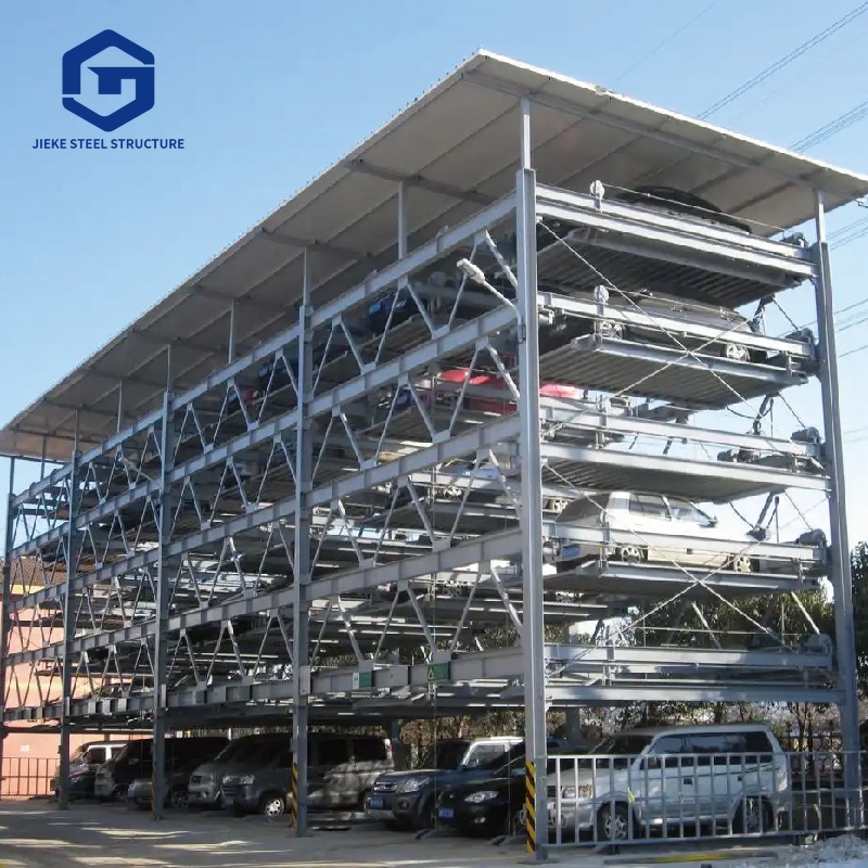 Customized steel structure frame and multi-story parking structure