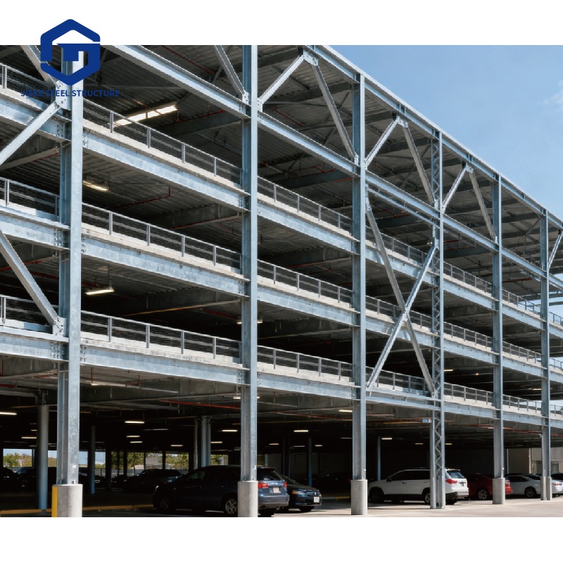 Customized steel structure frame and multi-story parking structure