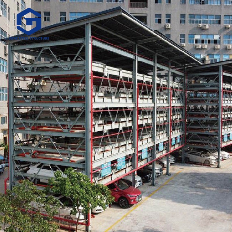 Multi Level Durable Steel Parking Structure Steel Structure Building