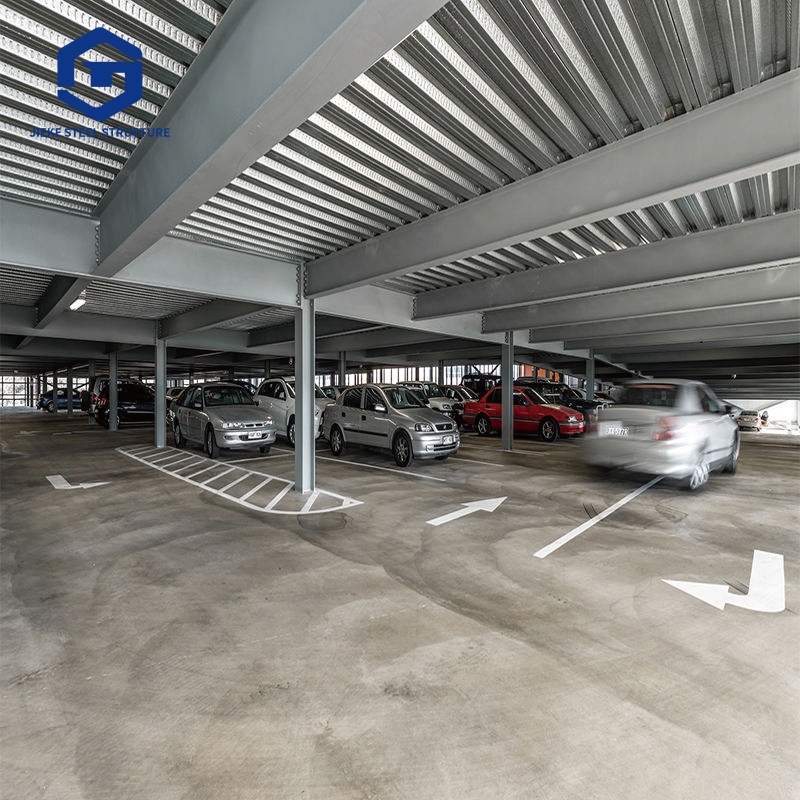Multi Level Durable Steel Parking Structure Steel Structure Building