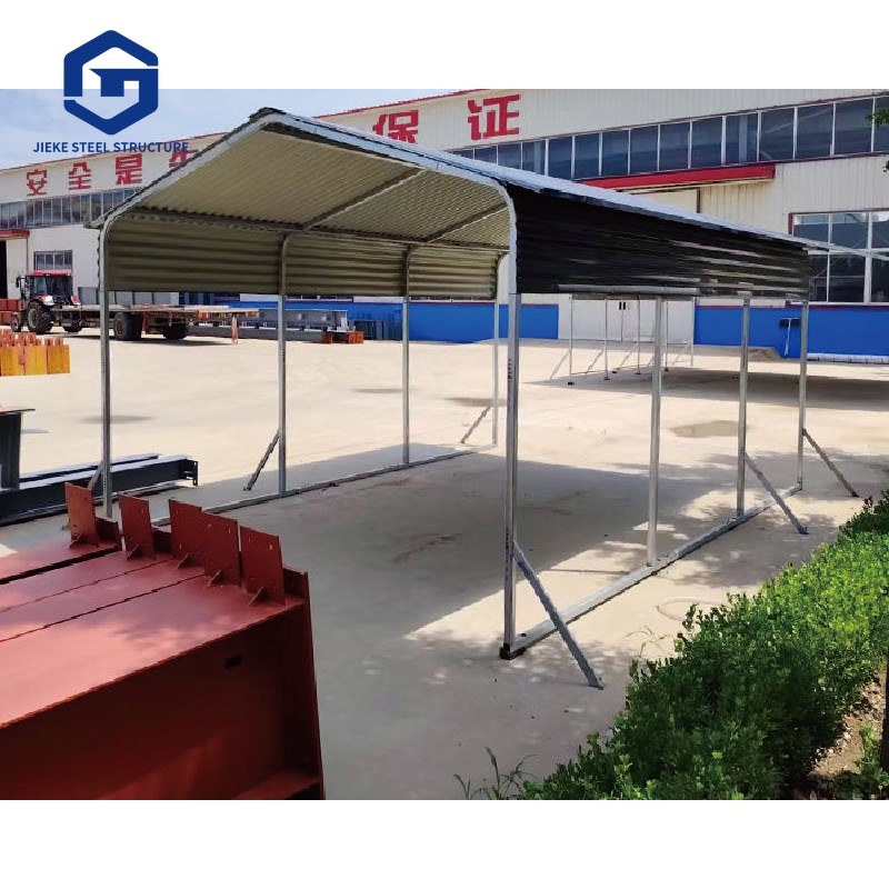 Simple portable metal garage, sunshade canopy, car shelter, prefabricated garage, car shelter, for parking.