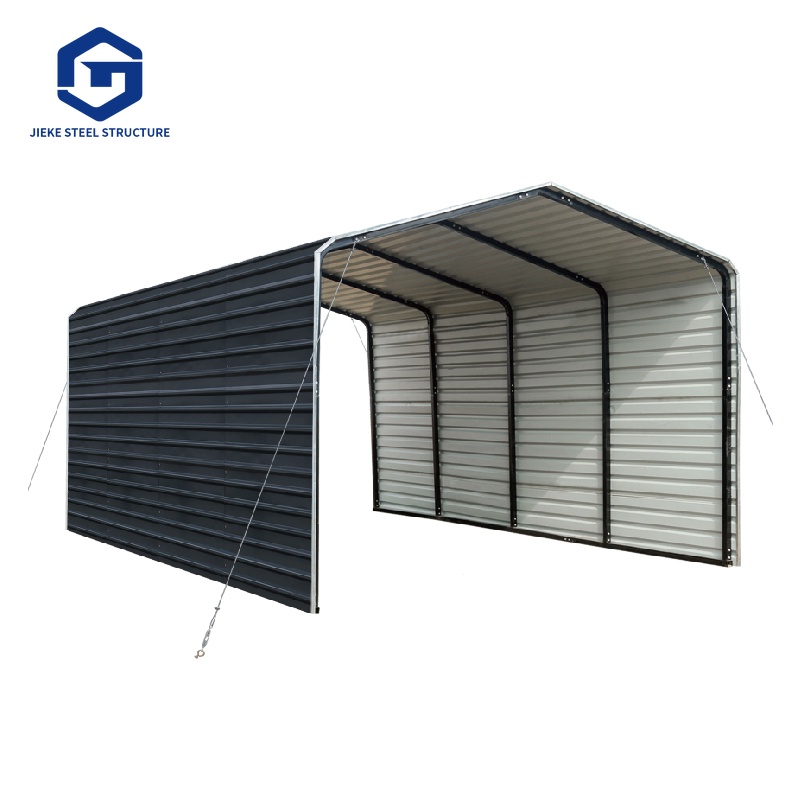 Simple portable metal garage, sunshade canopy, car shelter, prefabricated garage, car shelter, for parking.