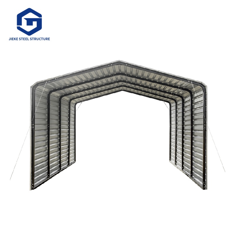 Simple portable metal garage, sunshade canopy, car shelter, prefabricated garage, car shelter, for parking.