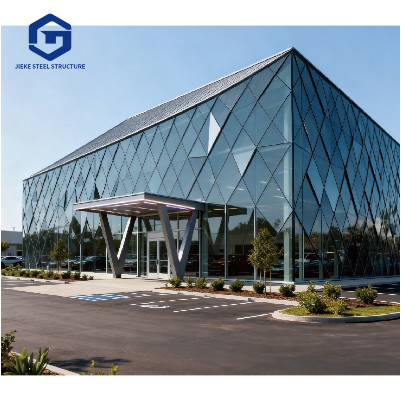 Factory-prepared galvanized steel structure 4S car showrooms and exhibition halls building