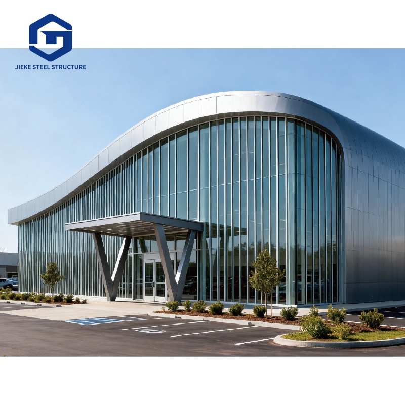 Factory-prepared galvanized steel structure 4S car showrooms and exhibition halls building