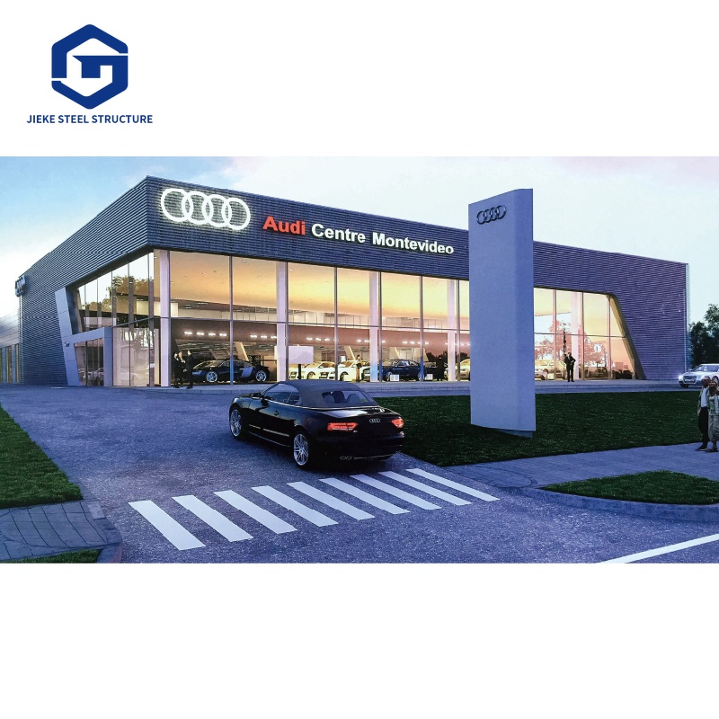 Factory-prepared galvanized steel structure 4S car showrooms and exhibition halls building