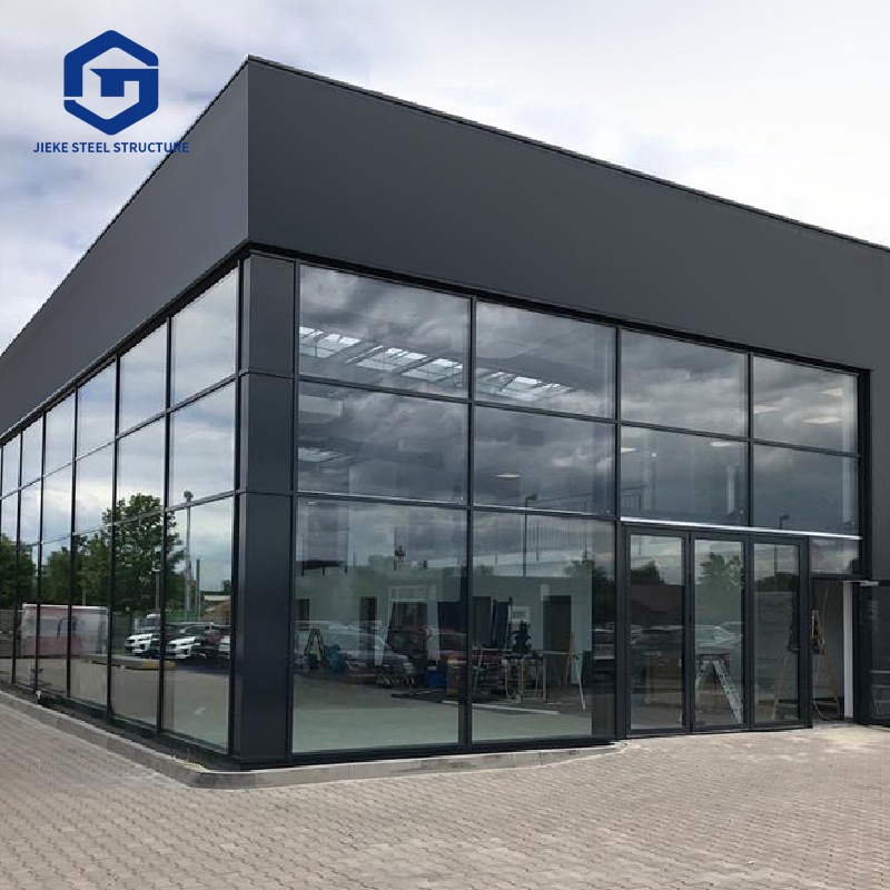 Prefabricated exhibition hall, steel structure, 4S car exhibition hall, steel structure building