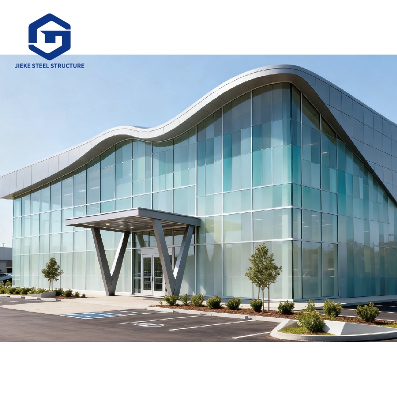 Prefabricated exhibition hall, steel structure, 4S car exhibition hall, steel structure building