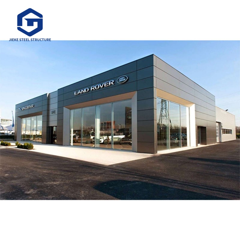 Portable modern exhibition hall with steel structure; Modular prefabricated steel structure design studio