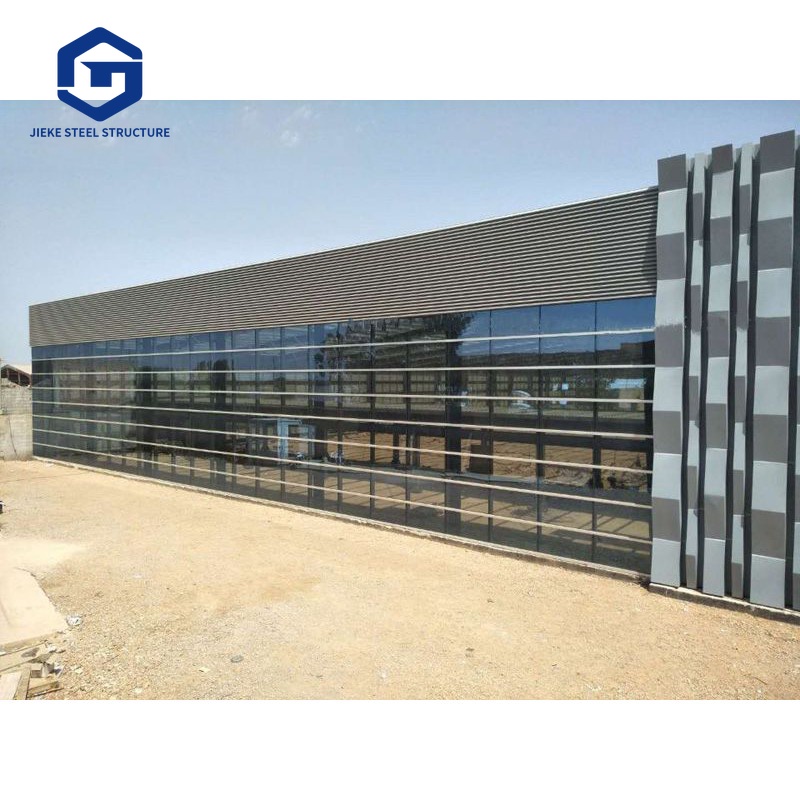 Portable modern exhibition hall with steel structure; Modular prefabricated steel structure design studio