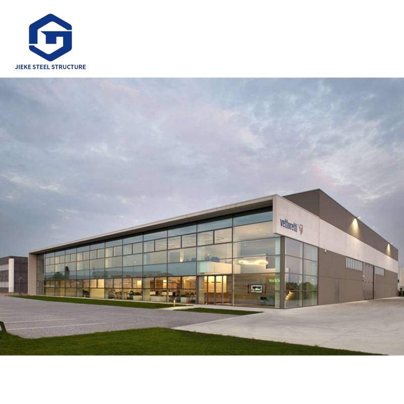 Portable modern exhibition hall with steel structure; Modular prefabricated steel structure design studio