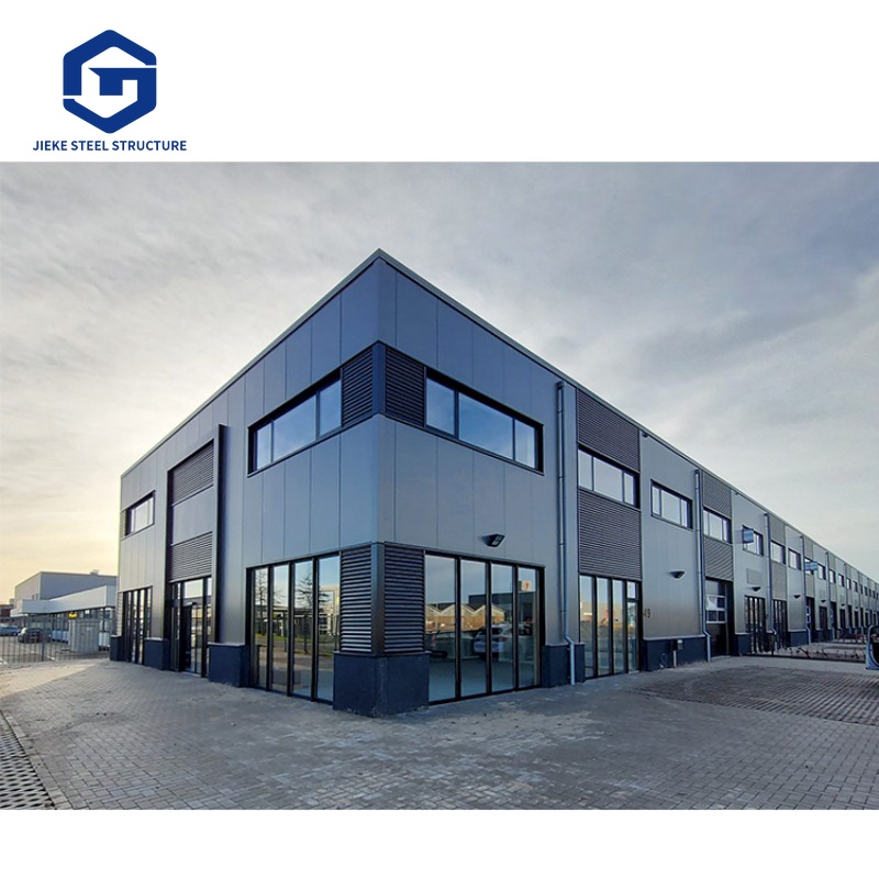 Portable modern exhibition hall with steel structure; Modular prefabricated steel structure design studio