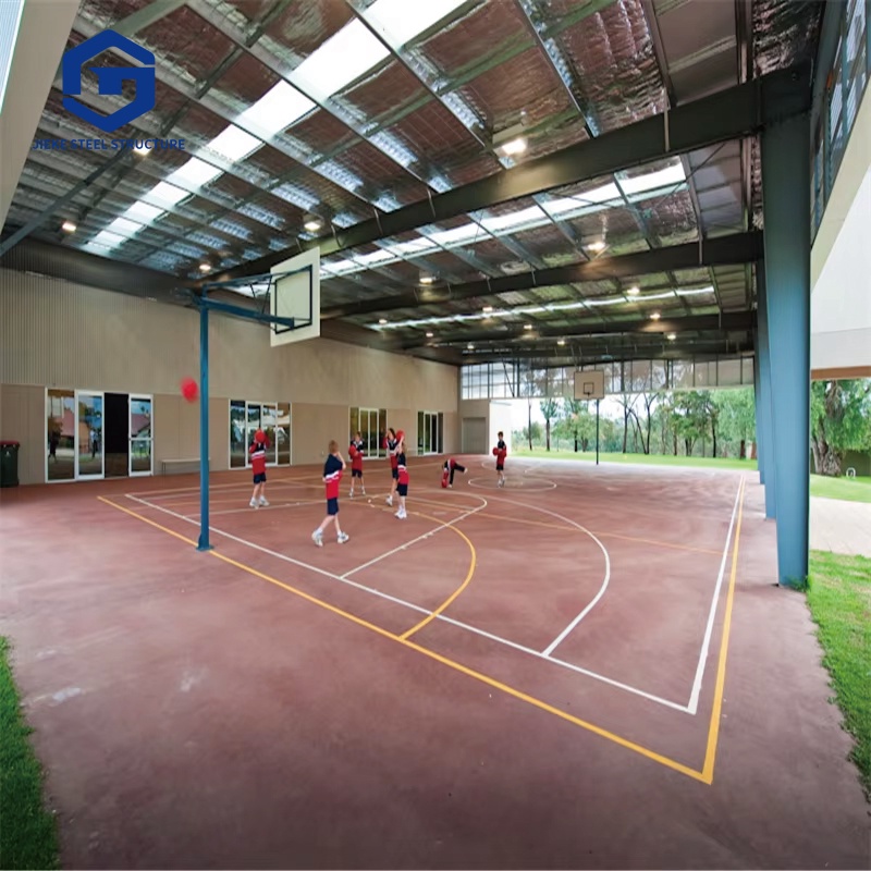 Light Steel Beam Stadium Construction Building Indoor Sports Hall Steel Structure Frame Badminton Basketball Court