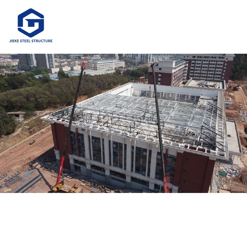 Customized steel structure supplier, prefabricated steel frame structure, school steel structure