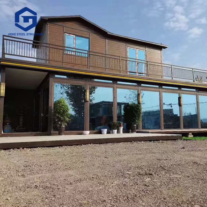 Prefabricated steel-framed villa residence