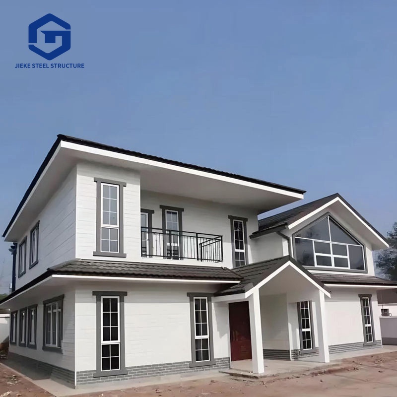 Prefabricated steel-framed villa residence